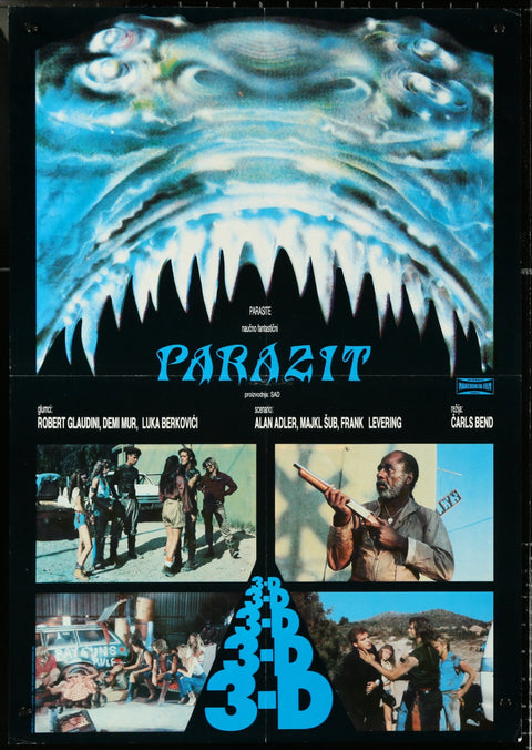 Affiche de film originale yougoslave de Parasite (1982)