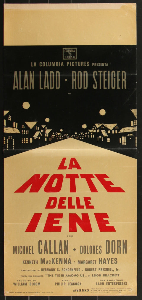 Thirteen West Street (1962) Original Italian Locandina Movie Poster