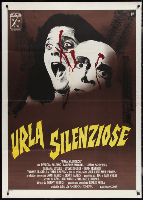 Affiche de film originale italienne à un panneau pour le film "Silent Scream" (1980)