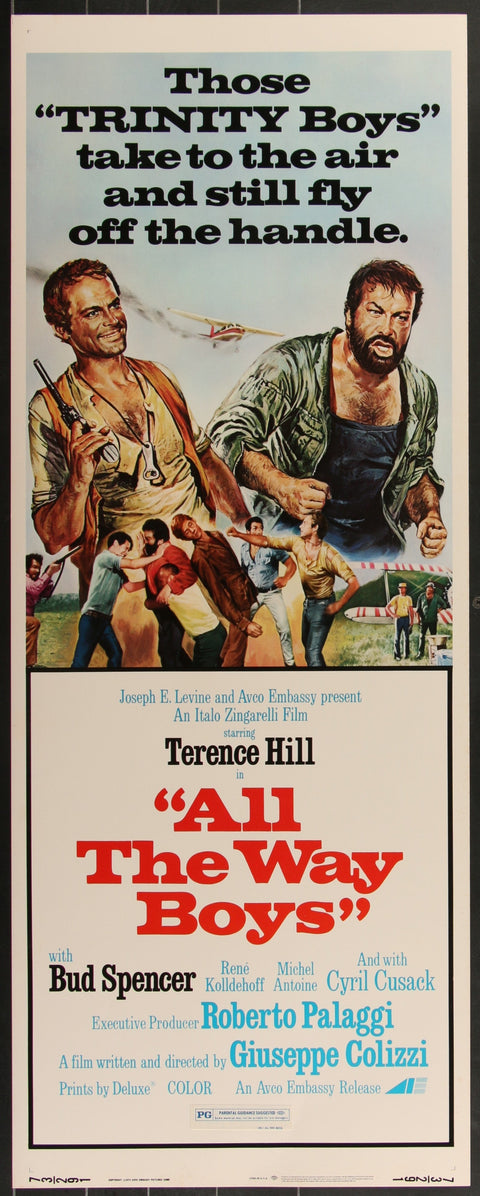 All The Way Boys (1972) Original US Insert Movie Poster