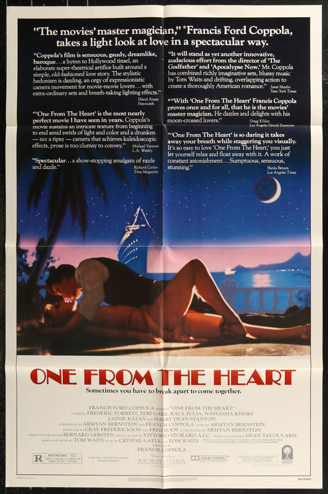 Affiche de film originale américaine (One Sheet) du film One From The Heart (1982)