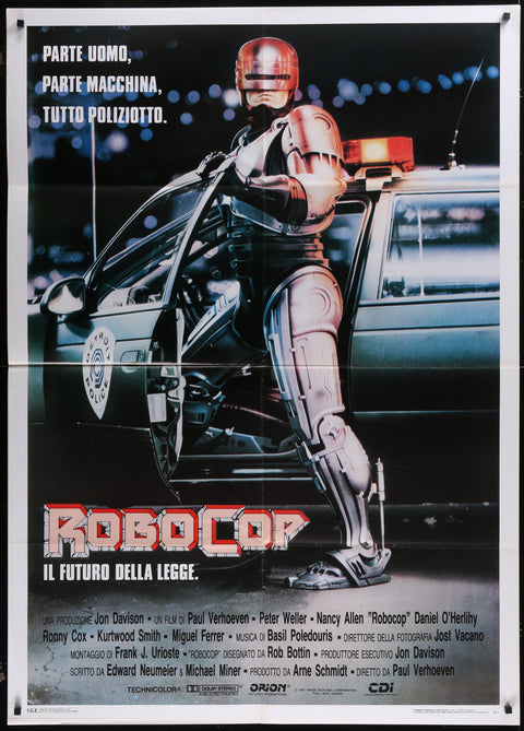 Affiche de film originale italienne à une seule feuille pour Robocop (1987)