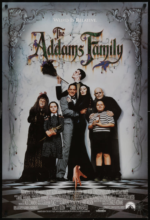 Affiche de film originale américaine (One Sheet) du film La Famille Addams (1991)