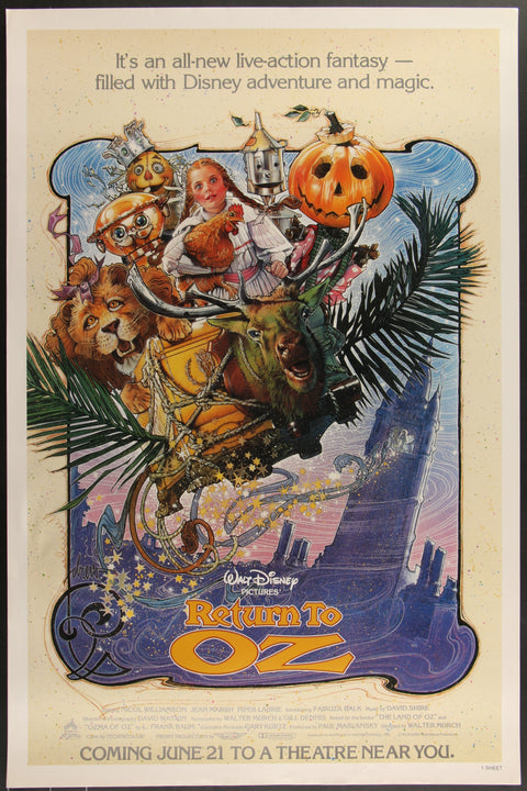 Affiche de film originale américaine (One Sheet) de Retour à Oz (1985)