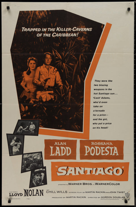 Affiche de film originale américaine (One Sheet) du film Santiago (1956)