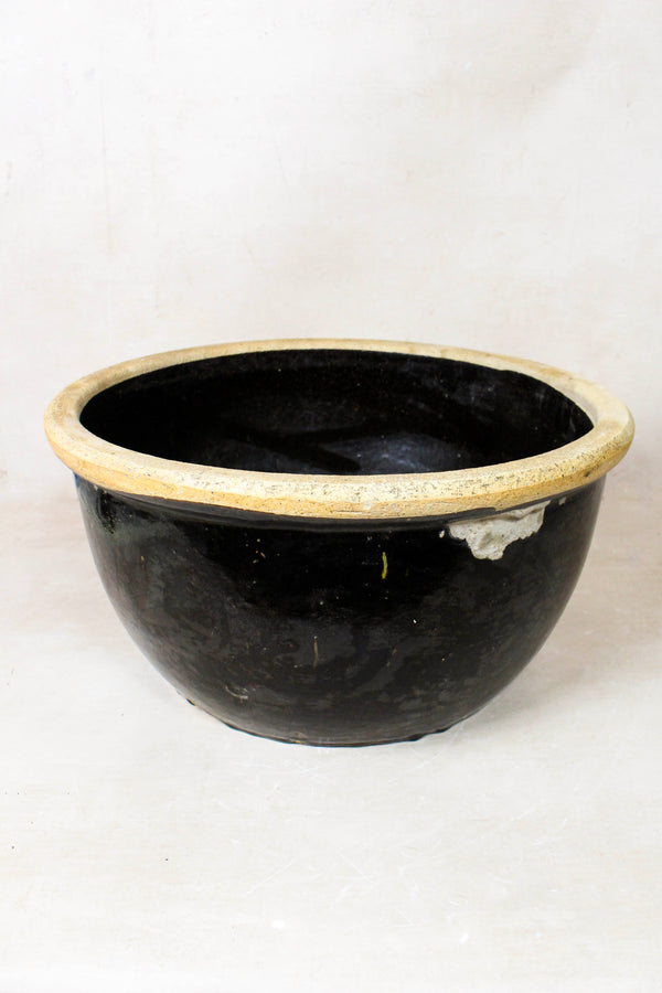 Wabi Sabi Antique Dark Glazed Terracotta Bowl Small- 86.1