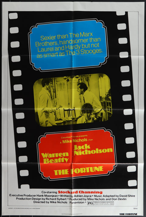 Affiche de film originale américaine (One Sheet) du film The Fortune (1975)