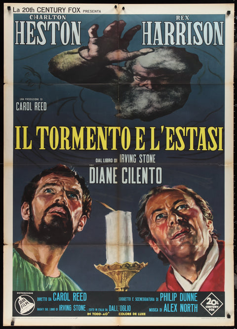 Affiche de film italienne originale à un panneau pour Le supplice et l'extase (1965)