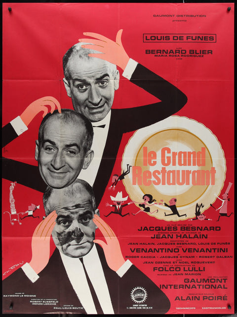 Affiche de film française originale de grande taille pour le film "What's Cooking In Paris" (1966)