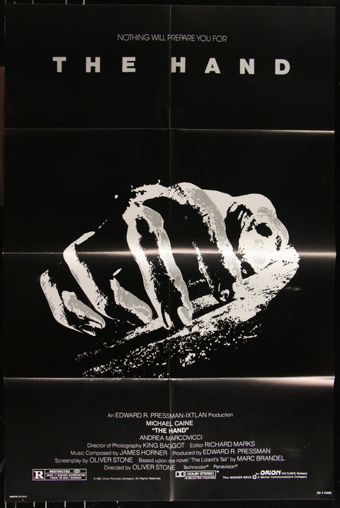 Affiche de film originale américaine (One Sheet) du film The Hand (1981)