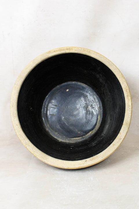 Wabi Sabi Antique Dark Glazed Terracotta Bowl Small- 86.1
