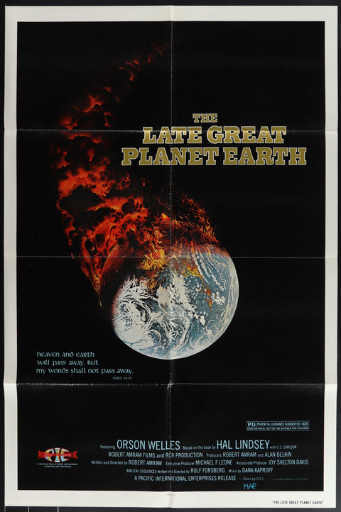 The Late Great Planet Earth (1976) Original US One Sheet Movie Poster