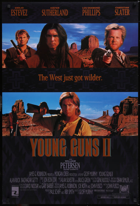 Affiche de film originale américaine (One Sheet) de Young Guns II (1990)