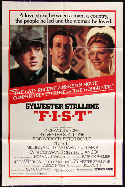 Affiche de film originale américaine (One Sheet) de FIST (1978)