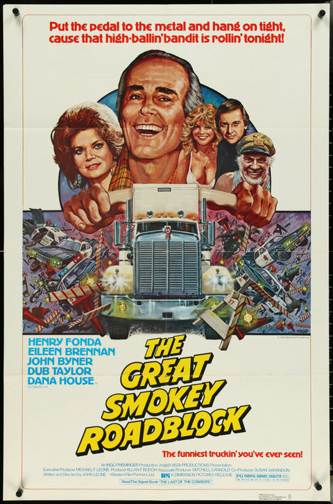 Affiche de film originale américaine (One Sheet) du film The Great Smokey Roadblock (1976)
