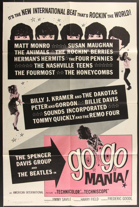 Go Go Mania (1965) Affiche de film originale américaine (format unique)