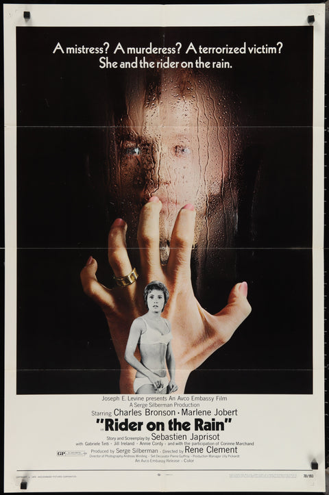 Affiche de film originale américaine (One Sheet) du film Rider On The Rain (1970)
