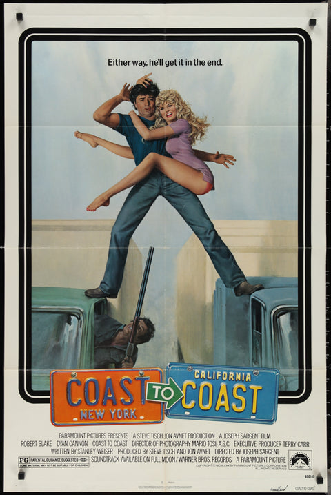 Affiche de film originale américaine (One Sheet) du film Coast To Coast (1980)