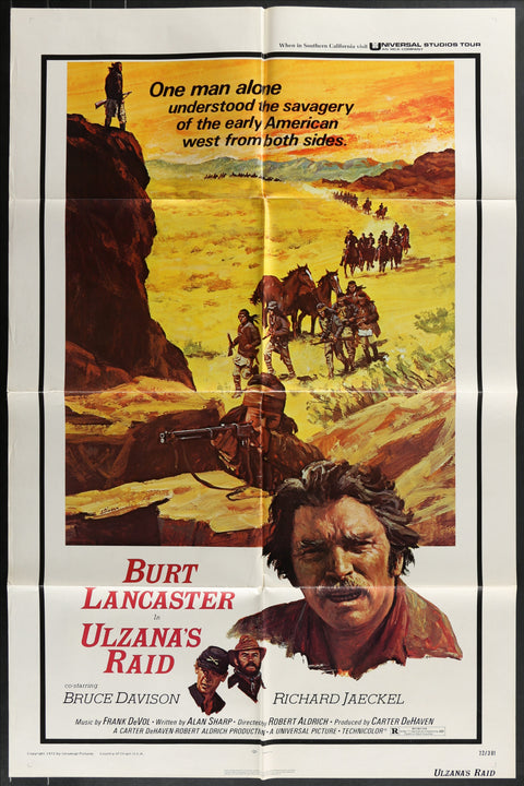 Affiche de film originale américaine (One Sheet) du film Ulzana's Raid (1972)