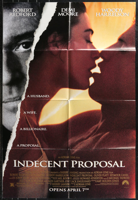 Affiche de film originale américaine (One Sheet) du film Indecent Proposal (1993)