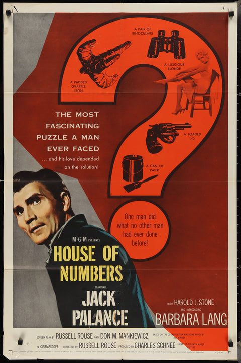Affiche de film originale américaine (One Sheet) du film House Of Numbers (1957)