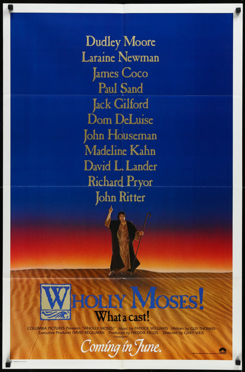 Affiche de film originale américaine (One Sheet) de Wholly Moses (1980)