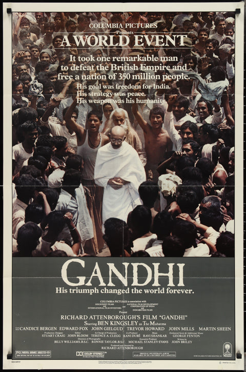 Gandhi (1982) Original US-Filmplakat (One Sheet)