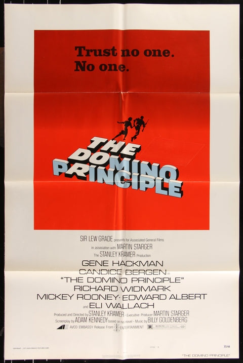Affiche de film originale américaine (One Sheet) du film The Domino Principle (1977)