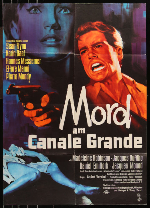 Affiche de film allemande originale A1 du film Mission To Venice (1964)