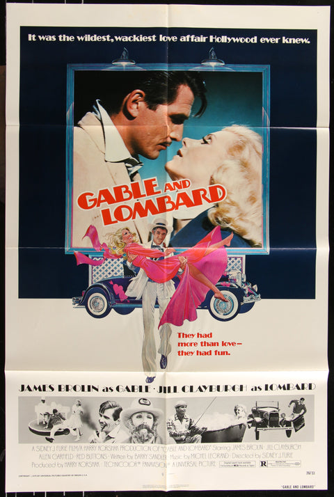 Affiche de film originale américaine (One Sheet) de Gable And Lombard (1976)
