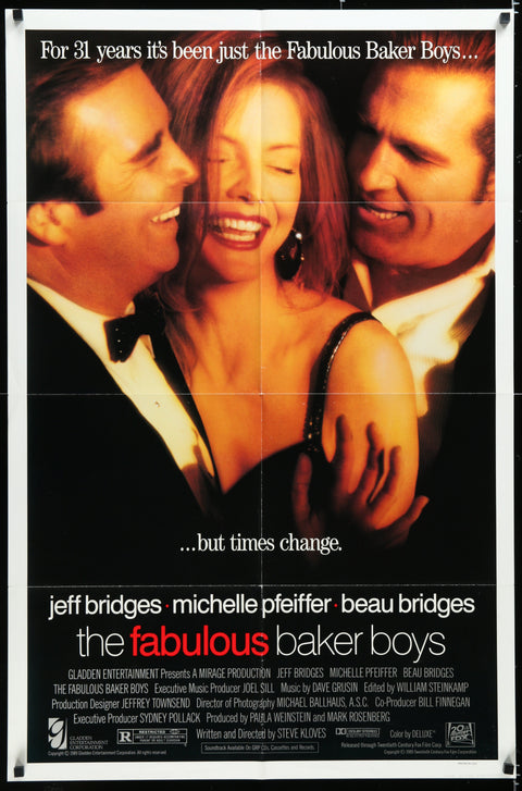 Affiche de film originale américaine (One Sheet) du film The Fabulous Baker Boys (1989)