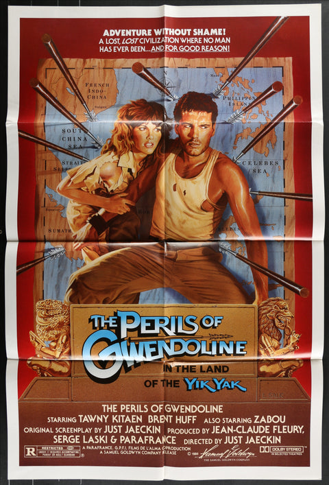 The Perils Of Gwendoline In The Land Of The Yik Yak (1984) Affiche de film originale américaine (format unique)