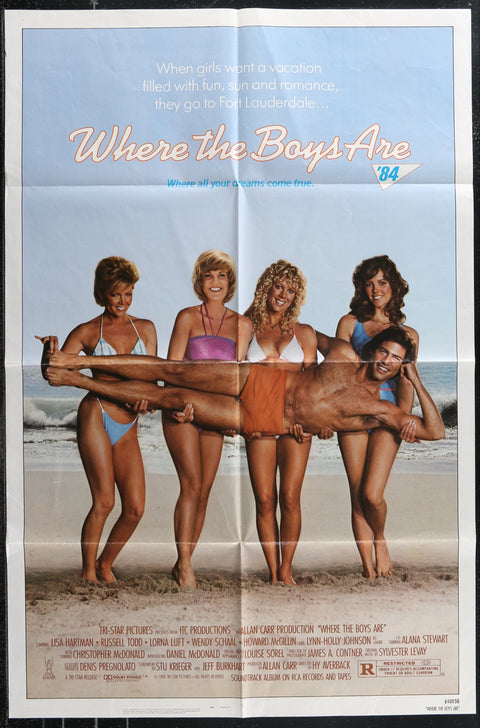Affiche de film originale américaine (One Sheet) du film "Where The Boys Are" (1984)