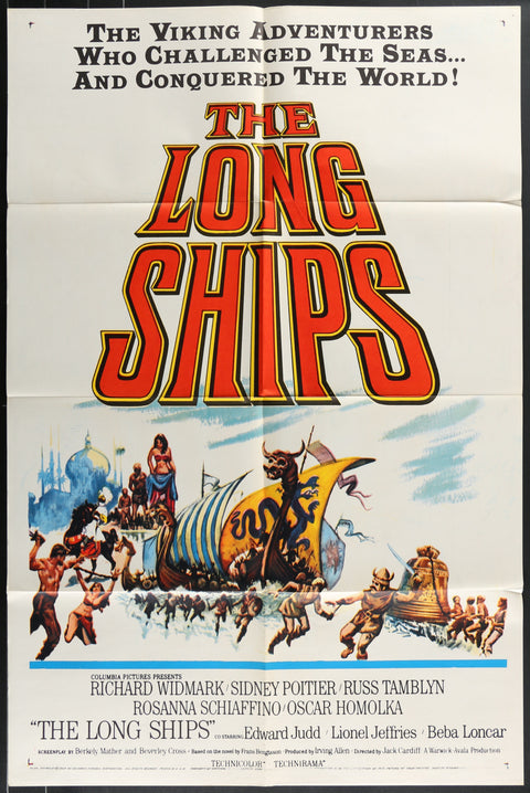 Affiche de film originale américaine (One Sheet) du film The Long Ships (1964)