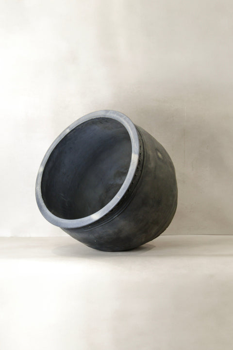 Big Old Grey Asian Pots - L018