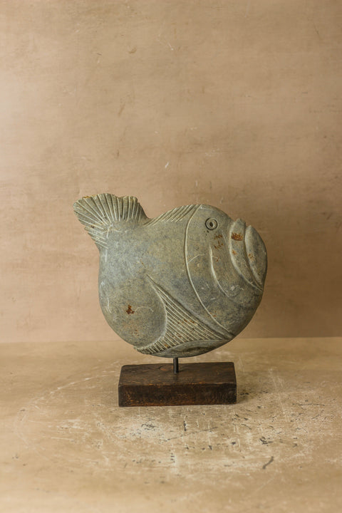 Steinfischskulptur – Simbabwe – 97,1