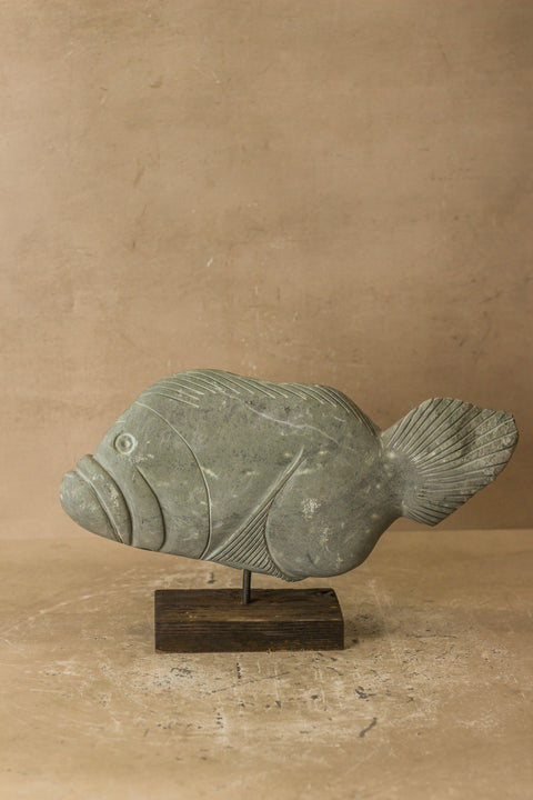 Steinfischskulptur – Simbabwe – 97,2