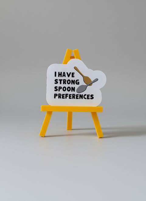 Strong Spoon Preferences Sticker | Funny Autism Vinyl Sticker