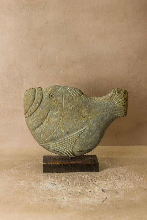 Steinfischskulptur – Simbabwe – 98,1
