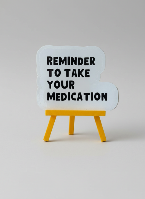 Take Your Meds Reminder Sticker | Mental Health Vinyl Sticker