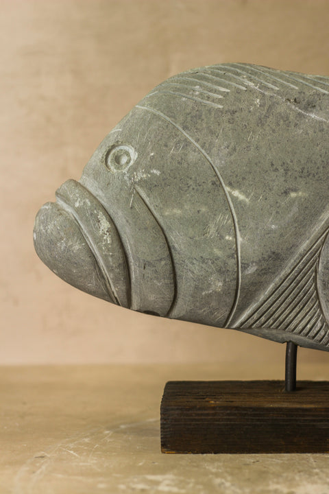 Steinfischskulptur – Simbabwe – 97,2