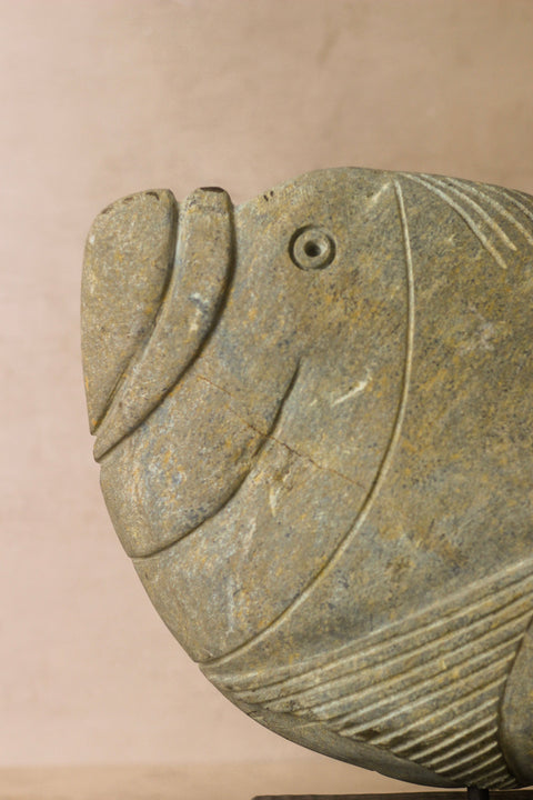 Stone Fish Sculpture - Zimbabwe - 98.1
