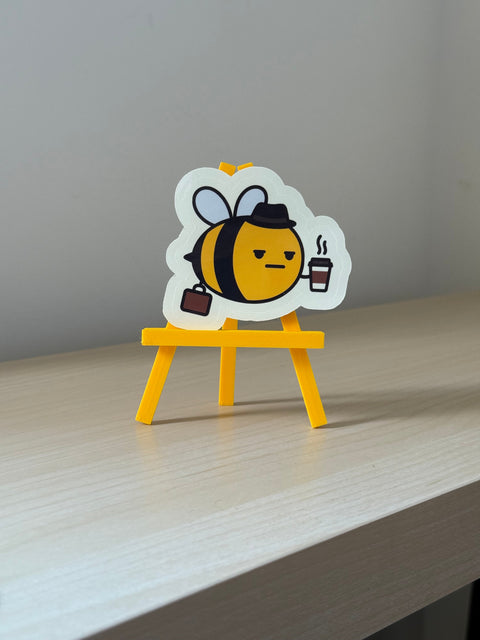 Worker Bee Sticker | Funny Grumpy Bee Vinyl Laptop Sticker