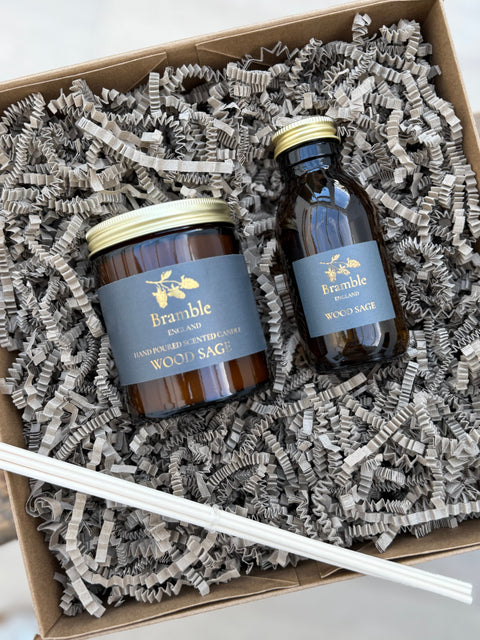 WOOD SAGE DIFFUSER + CANDLE SET