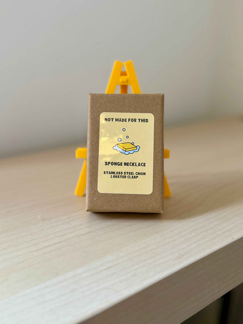 Dish Sponge Necklace | 3D Printed Quirky Pendant | Novelty Gift