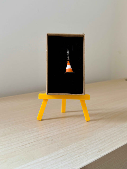 Traffic Cone Necklace | 3D Printed Quirky Pendant | Novelty Gift