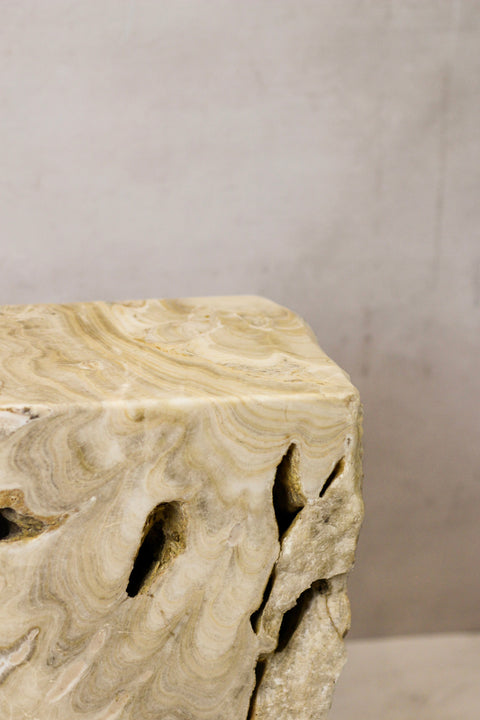 Onyx Side Table Pedestal Raw - Solid - No 5
