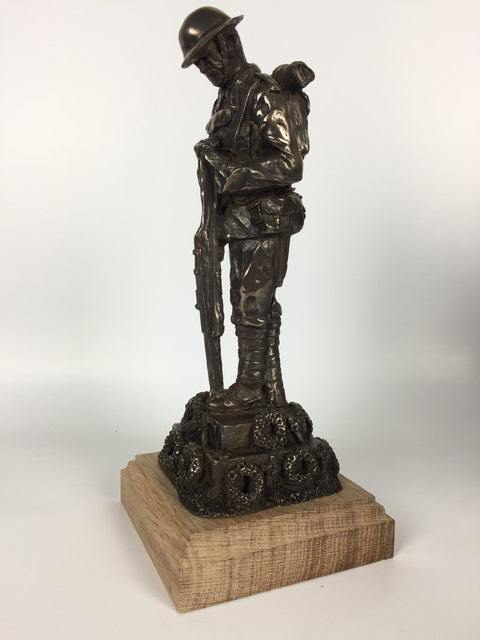 First World War Remembrance Tommy Cold Cast Bronze Military Statue Sculpture.