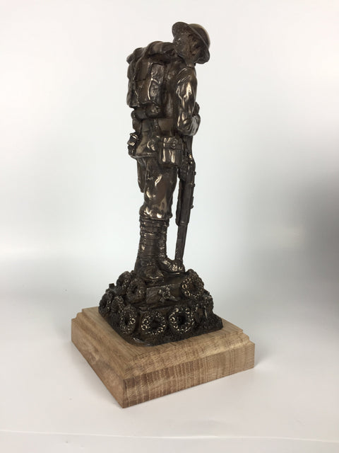 First World War Remembrance Tommy Cold Cast Bronze Military Statue Sculpture.