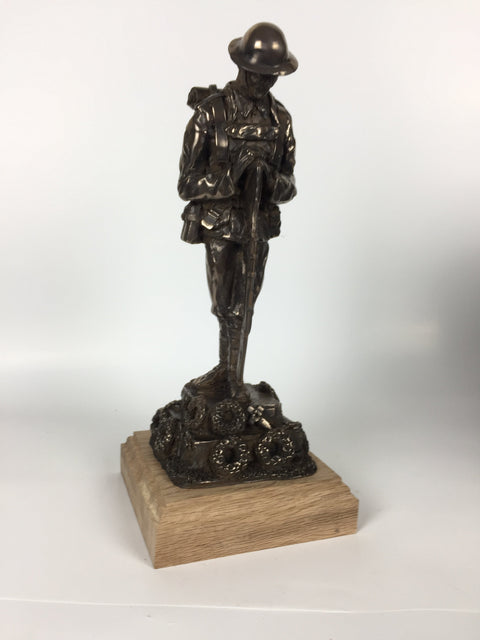 First World War Remembrance Tommy Cold Cast Bronze Military Statue Sculpture.